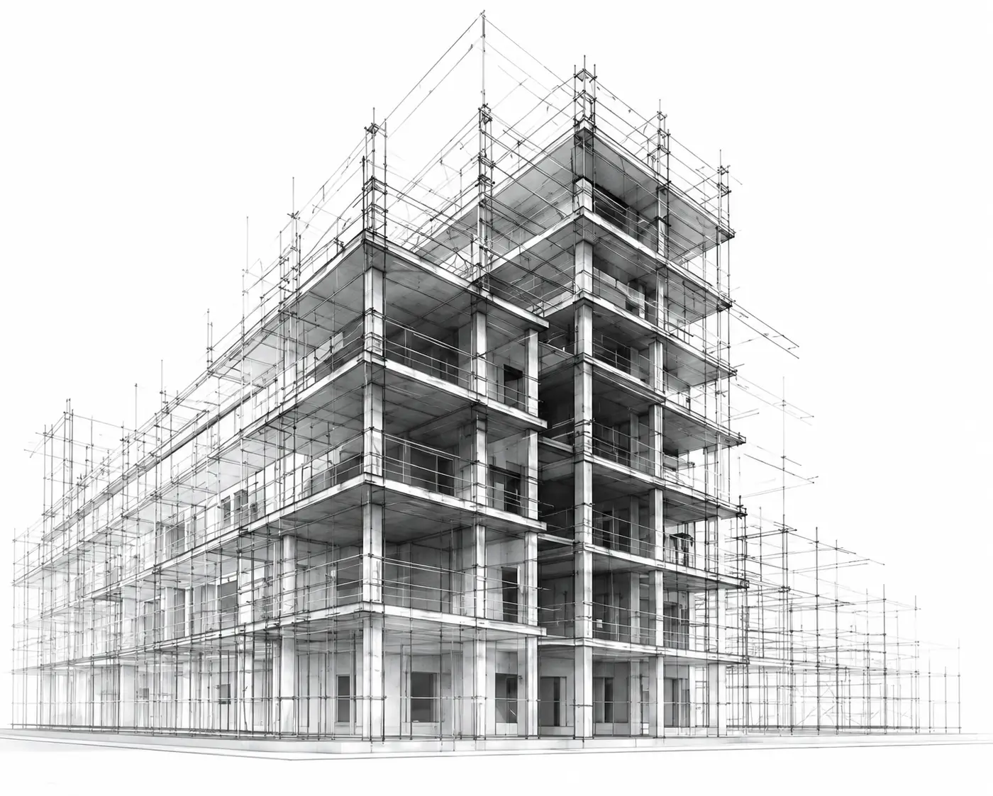 Megaland Building Architectural Sketch
